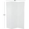 imageDeco 79 Mango Wood Partition Room Divider Screen Foldable Partition 3 Panel Privacy Screen with Carved Starburst Design Room Partition 59quot x 1quot x 70quot BlackWhite