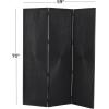 imageDeco 79 Mango Wood Partition Room Divider Screen Foldable Partition 3 Panel Privacy Screen with Carved Starburst Design Room Partition 59quot x 1quot x 70quot BlackBlack