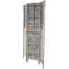 imageDeco 79 Mango Wood Partition Room Divider Screen Foldable Partition 3 Panel Privacy Screen with Carved Starburst Design Room Partition 59quot x 1quot x 70quot BlackGrey