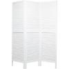 imageDeco 79 Mango Wood Partition Room Divider Screen Foldable Partition 3 Panel Privacy Screen with Carved Starburst Design Room Partition 59quot x 1quot x 70quot BlackWhite