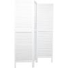 imageDeco 79 Mango Wood Partition Room Divider Screen Foldable Partition 3 Panel Privacy Screen with Carved Starburst Design Room Partition 59quot x 1quot x 70quot BlackWhite