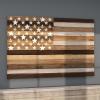 imageDeco 79 Metal American Flag Home Wall Decor Indoor Outdoor Wall Sculpture Wall Art 38quot x 2quot x 26quot RedDark Brown