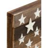 imageDeco 79 Metal American Flag Home Wall Decor Indoor Outdoor Wall Sculpture Wall Art 38quot x 2quot x 26quot RedDark Brown