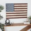 imageDeco 79 Metal American Flag Home Wall Decor Indoor Outdoor Wall Sculpture Wall Art 38quot x 2quot x 26quot RedRed
