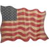 imageDeco 79 Metal American Flag Home Wall Decor Indoor Outdoor Wall Sculpture Wall Art 38quot x 2quot x 26quot RedRed