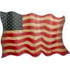 imageDeco 79 Metal American Flag Home Wall Decor Indoor Outdoor Wall Sculpture Wall Art 38quot x 2quot x 26quot RedRed