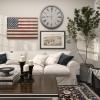 imageDeco 79 Metal American Flag Home Wall Decor Indoor Outdoor Wall Sculpture Wall Art 38quot x 2quot x 26quot RedRed