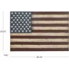 imageDeco 79 Metal American Flag Home Wall Decor Indoor Outdoor Wall Sculpture Wall Art 38quot x 2quot x 26quot RedRed