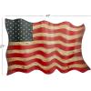 imageDeco 79 Metal American Flag Home Wall Decor Indoor Outdoor Wall Sculpture Wall Art 38quot x 2quot x 26quot RedRed