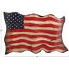 imageDeco 79 Metal American Flag Home Wall Decor Indoor Outdoor Wall Sculpture Wall Art 38quot x 2quot x 26quot RedRed