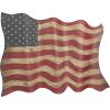 imageDeco 79 Metal American Flag Home Wall Decor Indoor Outdoor Wall Sculpture Wall Art 38quot x 2quot x 26quot RedRed