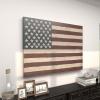 imageDeco 79 Metal American Flag Home Wall Decor Indoor Outdoor Wall Sculpture Wall Art 38quot x 2quot x 26quot RedRed