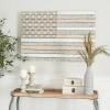 imageDeco 79 Metal American Flag Home Wall Decor Indoor Outdoor Wall Sculpture Wall Art 38quot x 2quot x 26quot RedWhite