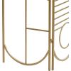 imageDeco 79 Metal Geometric Partition Room Divider Screen Hinged Foldable Arched Partition 3 Panel Privacy Screen Room Partition 50quot x 1quot x 69quot GoldGold