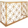 imageDeco 79 Metal Geometric Partition Room Divider Screen Hinged Foldable Arched Partition 3 Panel Privacy Screen Room Partition 50quot x 1quot x 69quot GoldGold