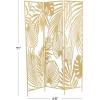 imageDeco 79 Metal Geometric Partition Room Divider Screen Hinged Foldable Arched Partition 3 Panel Privacy Screen Room Partition 50quot x 1quot x 69quot GoldGold