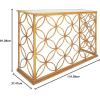 imageDeco 79 Metal Geometric Partition Room Divider Screen Hinged Foldable Arched Partition 3 Panel Privacy Screen Room Partition 50quot x 1quot x 69quot GoldGold