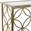 imageDeco 79 Metal Geometric Partition Room Divider Screen Hinged Foldable Arched Partition 3 Panel Privacy Screen Room Partition 50quot x 1quot x 69quot GoldGold