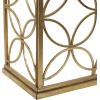 imageDeco 79 Metal Geometric Partition Room Divider Screen Hinged Foldable Arched Partition 3 Panel Privacy Screen Room Partition 50quot x 1quot x 69quot GoldGold