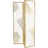 imageDeco 79 Metal Geometric Room Divider Screen  3 Panel Hinged Foldable Privacy Partition Gold 43quot x 2quot x 67quot
