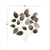 imageDeco 79 Metal Leaf Textured Wall Decor with Multiple Shades 30quot x 2quot x 33quot Bronze30L x 30W