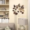 imageDeco 79 Metal Leaf Textured Wall Decor with Multiple Shades 30quot x 2quot x 33quot Bronze30L x 30W