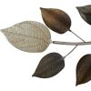 imageDeco 79 Metal Leaf Textured Wall Decor with Multiple Shades 30quot x 2quot x 33quot Bronze50L x 15W