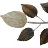 imageDeco 79 Metal Leaf Textured Wall Decor with Multiple Shades 30quot x 2quot x 33quot Bronze50L x 2W x 15H Pack of 4