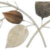 imageDeco 79 Metal Leaf Textured Wall Decor with Multiple Shades 30quot x 2quot x 33quot Bronze50L x 2W x 15H Pack of 4