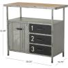 imageDeco 79 Metal Room Cabinet Army Surplus Style 3 Drawers 2 Shelves and 1 Door Storage Cabinet with Numbers and Text Accent Cabinet 36quot x 17quot x 32quot Gray