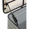 imageDeco 79 Metal Room Storage Bench Galvanized Entryway Bench with Cream Burlap Top Bench 50quot x 16quot x 18quot Gray50 x 16 x 18