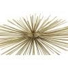 imageDeco 79 Metal Starburst 3D Long Spike Wall Decor Set of 3 6quot 9quot 12quotW GoldGold