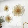 imageDeco 79 Metal Starburst 3D Long Spike Wall Decor Set of 3 6quot 9quot 12quotW GoldGold