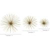 imageDeco 79 Metal Starburst 3D Long Spike Wall Decor Set of 3 6quot 9quot 12quotW GoldGold