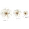 imageDeco 79 Metal Starburst 3D Long Spike Wall Decor Set of 3 6quot 9quot 12quotW GoldGold