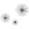 imageDeco 79 Metal Starburst 3D Long Spike Wall Decor Set of 3 6quot 9quot 12quotW GoldSilver