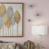 imageDeco 79 Metal Starburst 3D Long Spike Wall Decor Set of 3 6quot 9quot 12quotW GoldSilver