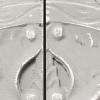imageDeco 79 Wood Floral Intricately Carved 1 Shelf and 2 Doors Cabinet 30quot x 15quot x 42quot WhiteGrey
