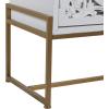 imageDeco 79 Wood Floral Intricately Carved 1 Shelf and 2 Doors Cabinet 30quot x 15quot x 42quot WhiteWhite