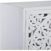 imageDeco 79 Wood Floral Intricately Carved 1 Shelf and 2 Doors Cabinet 30quot x 15quot x 42quot WhiteWhite