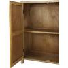 imageDeco 79 Wood Floral Intricately Carved 1 Shelf and 2 Doors Cabinet 32quot x 14quot x 36quot Brown