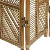 imageDeco 79 Wood Geometric Partition Room Divider Screen Hinged Foldable Partition 3 Panel Privacy Screen Room Partition 52quot x 1quot x 71quot BrownBrown