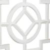 imageDeco 79 Wood Geometric Partition Room Divider Screen Hinged Foldable Partition 3 Panel Privacy Screen with Intricately Carved Designs Room Partition 54quot x 1quot x 72quot White