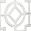 imageDeco 79 Wood Geometric Partition Room Divider Screen Hinged Foldable Partition 3 Panel Privacy Screen with Intricately Carved Designs Room Partition 54quot x 1quot x 72quot White