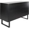 imageDeco 79 Wood Geometric Room Cabinet 1 Shelf and 2 Door Storage Cabinet with Wood Inlay Accent Cabinet 47quot x 18quot x 33quot Black