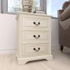 imageDeco 79 Wood Room Cabinet 3 Drawer Storage Cabinet Accent Cabinet 17quot x 14quot x 25quot Cream