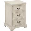 imageDeco 79 Wood Room Cabinet 3 Drawer Storage Cabinet Accent Cabinet 17quot x 14quot x 25quot Cream