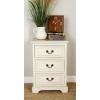 imageDeco 79 Wood Room Cabinet 3 Drawer Storage Cabinet Accent Cabinet 17quot x 14quot x 25quot Cream