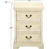 imageDeco 79 Wood Room Cabinet 3 Drawer Storage Cabinet Accent Cabinet 17quot x 14quot x 25quot Cream