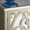 imageDeco 79 Wood Scroll Room Cabinet Intricately Carved 1 Shelf and 2 Doors Storage Cabinet with Mirrored Front Accent Cabinet 31quot x 15quot x 30quot ChampagneChampagne